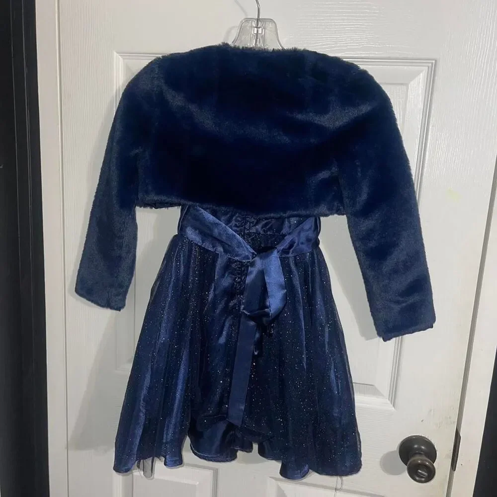 Rare-editions Girl's Formal Holiday Dress & Jacket Size 8